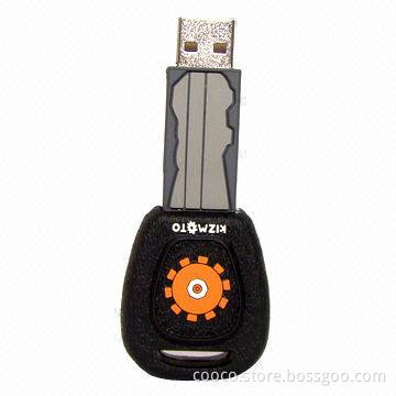 Key-shaped USB Flash Drive, Hot Plug-and-play Function, 1 to 256GB Memory Capacity, 5-year Warranty